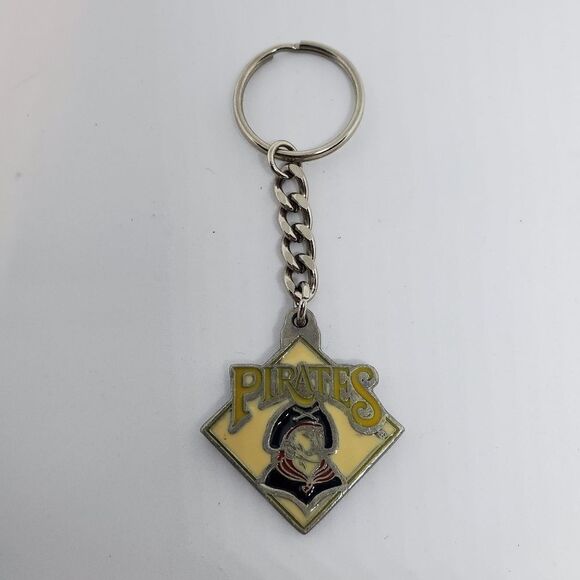Vintage Pirates Baseball Fine Pewter Keychain - Picture 3 of 4